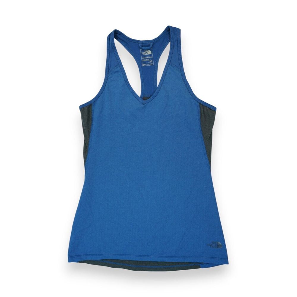 The North Face Tank Womens Small Blue Flash Dry Athletic Stretch Performance Gym